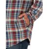 imageWrangler Authentics Mens Long Sleeve Quilted Lined Flannel Shirt Jacket with HoodBossa Nova