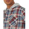 imageWrangler Authentics Mens Long Sleeve Quilted Lined Flannel Shirt Jacket with HoodBossa Nova