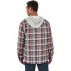 imageWrangler Authentics Mens Long Sleeve Quilted Lined Flannel Shirt Jacket with HoodBossa Nova