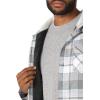 imageWrangler Authentics Mens Long Sleeve Quilted Lined Flannel Shirt Jacket with HoodCloud Burst