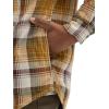 imageWrangler Authentics Mens Long Sleeve Quilted Lined Flannel Shirt Jacket with HoodGolden Brown
