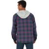 imageWrangler Authentics Mens Long Sleeve Quilted Lined Flannel Shirt Jacket with HoodLimoges