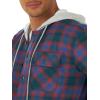 imageWrangler Authentics Mens Long Sleeve Quilted Lined Flannel Shirt Jacket with HoodLimoges