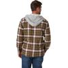 imageWrangler Authentics Mens Long Sleeve Quilted Lined Flannel Shirt Jacket with HoodOlive Night