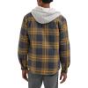 imageWrangler Authentics Mens Long Sleeve Quilted Lined Flannel Shirt Jacket with HoodPhantom