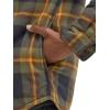 imageWrangler Authentics Mens Long Sleeve Quilted Lined Flannel Shirt Jacket with HoodPhantom