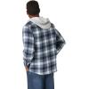 imageWrangler Authentics Mens Long Sleeve Quilted Lined Flannel Shirt Jacket with HoodVintage Night
