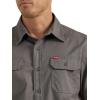 imageWrangler Authentics Mens Short Sleeve Classic Woven ShirtDark Gull Gray