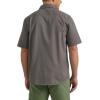 imageWrangler Authentics Mens Short Sleeve Classic Woven ShirtDark Gull Gray