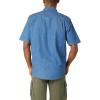 imageWrangler Authentics Mens Short Sleeve Classic Woven ShirtMid Wash
