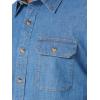 imageWrangler Authentics Mens Short Sleeve Classic Woven ShirtMid Wash