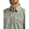 imageWrangler Authentics Mens Short Sleeve Classic Woven ShirtSea Spray Chambray