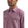 imageWrangler Authentics Mens Short Sleeve Classic Woven ShirtTawny Port Chambray