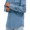 imageWrangler Mens Chambray Long Sleeve Work Shirt ChambrayStonewashed