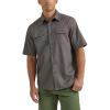 imageWrangler Authentics Mens Short Sleeve Classic Woven ShirtDark Gull Gray