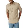 imageWrangler Authentics Mens Short Sleeve Classic Woven ShirtElmwood Heather