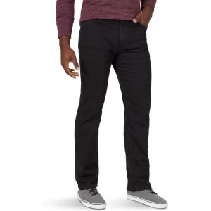 imageWrangler Authentics Mens Classic 5Pocket Regular Fit Flex JeanBlack Flex