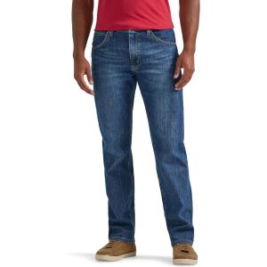 imageWrangler Authentics Mens Classic 5Pocket Regular Fit Flex JeanBlue Ocean Flex