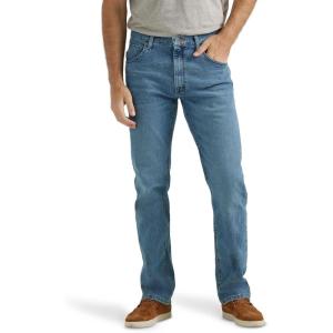 imageWrangler Authentics Mens Classic 5Pocket Regular Fit Flex JeanVintage Blue Flex