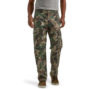 imageWrangler Authentics Mens Relaxed Fit Stretch Cargo PantGreen Brown Camo