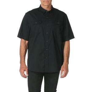 imageWrangler Authentics Mens Short Sleeve Classic Woven ShirtCaviar