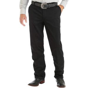 imageWrangler Mens Flat Front Casual Khaki PantsBlack