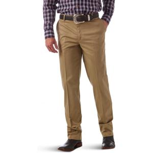 imageWrangler Mens Flat Front Casual Khaki PantsKhaki