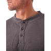 imageWrangler Authentics Mens Long Sleeve Waffle HenleyDark Charcoal