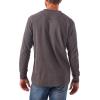 imageWrangler Authentics Mens Long Sleeve Waffle HenleyDark Charcoal