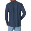 imageWrangler Authentics Mens Long Sleeve Waffle HenleyDress Blue Heather