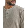 imageWrangler Authentics Mens Long Sleeve Waffle HenleyPumice Stone