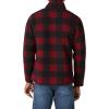imageWrangler Authentics Mens Wooly Fleece Quarter Zip PulloverRed Buffalo