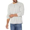 imageWrangler Authentics Mens Long Sleeve Waffle HenleyLight Heather Gray