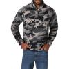 imageWrangler Authentics Mens Wooly Fleece Quarter Zip PulloverGrey Camo
