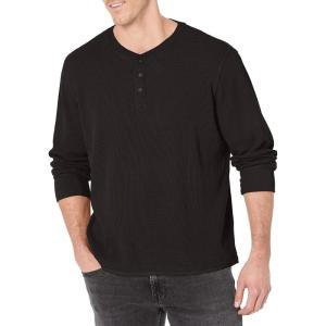 imageWrangler Authentics Mens Long Sleeve Waffle HenleyCaviar