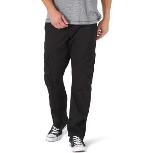 imageWrangler Authentics Mens Premium Relaxed Fit Straight Leg Cargo PantBlack