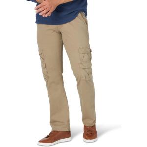 imageWrangler Authentics Mens Premium Relaxed Fit Straight Leg Cargo PantBritish Khaki