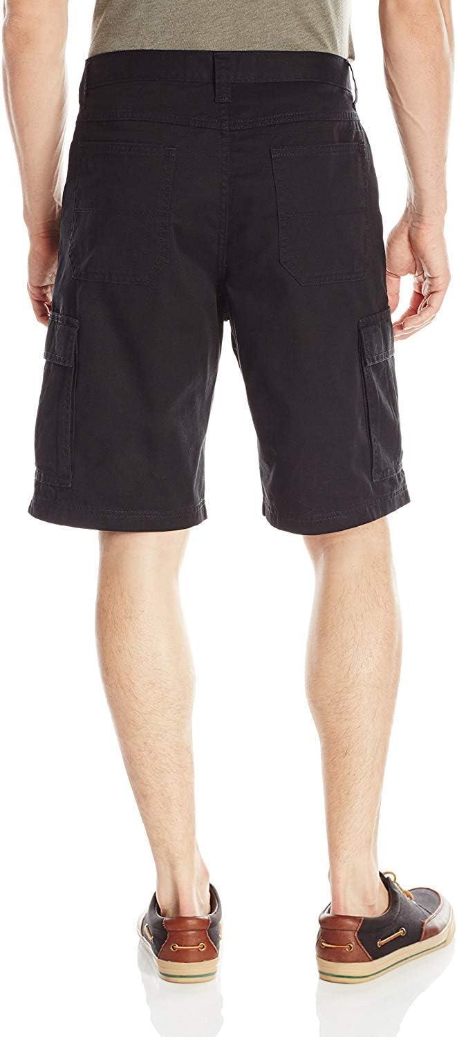 imageWrangler Authentics Mens Classic Relaxed Fit Cargo ShortBlack Twill