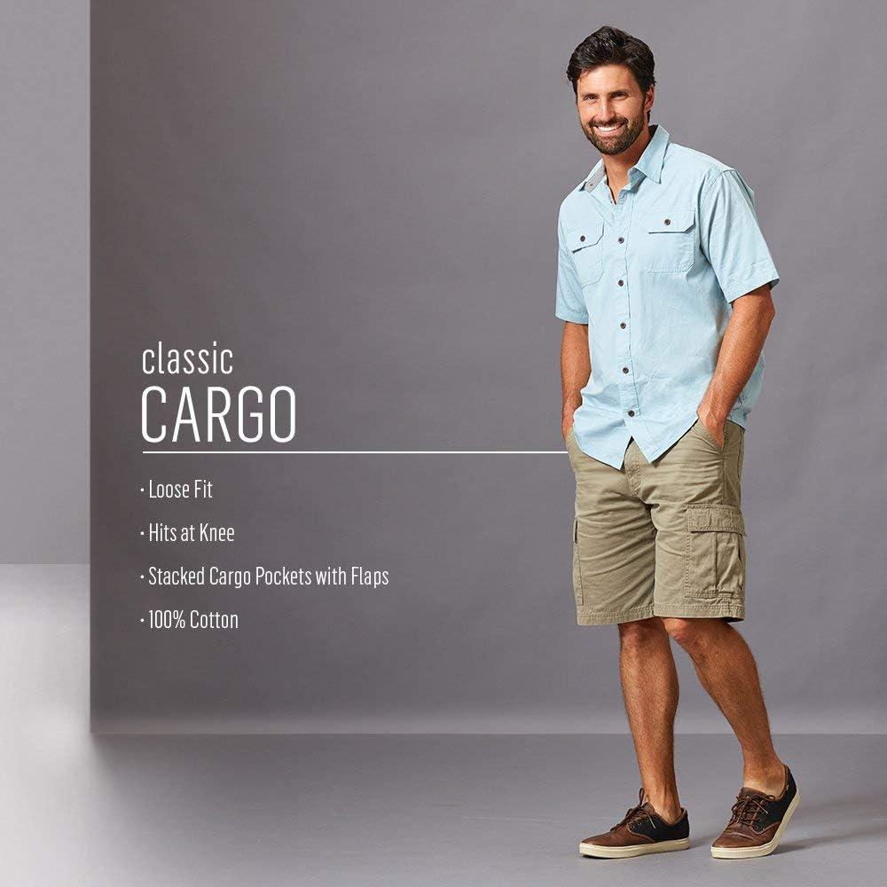 imageWrangler Authentics Mens Classic Relaxed Fit Cargo ShortBlack Twill