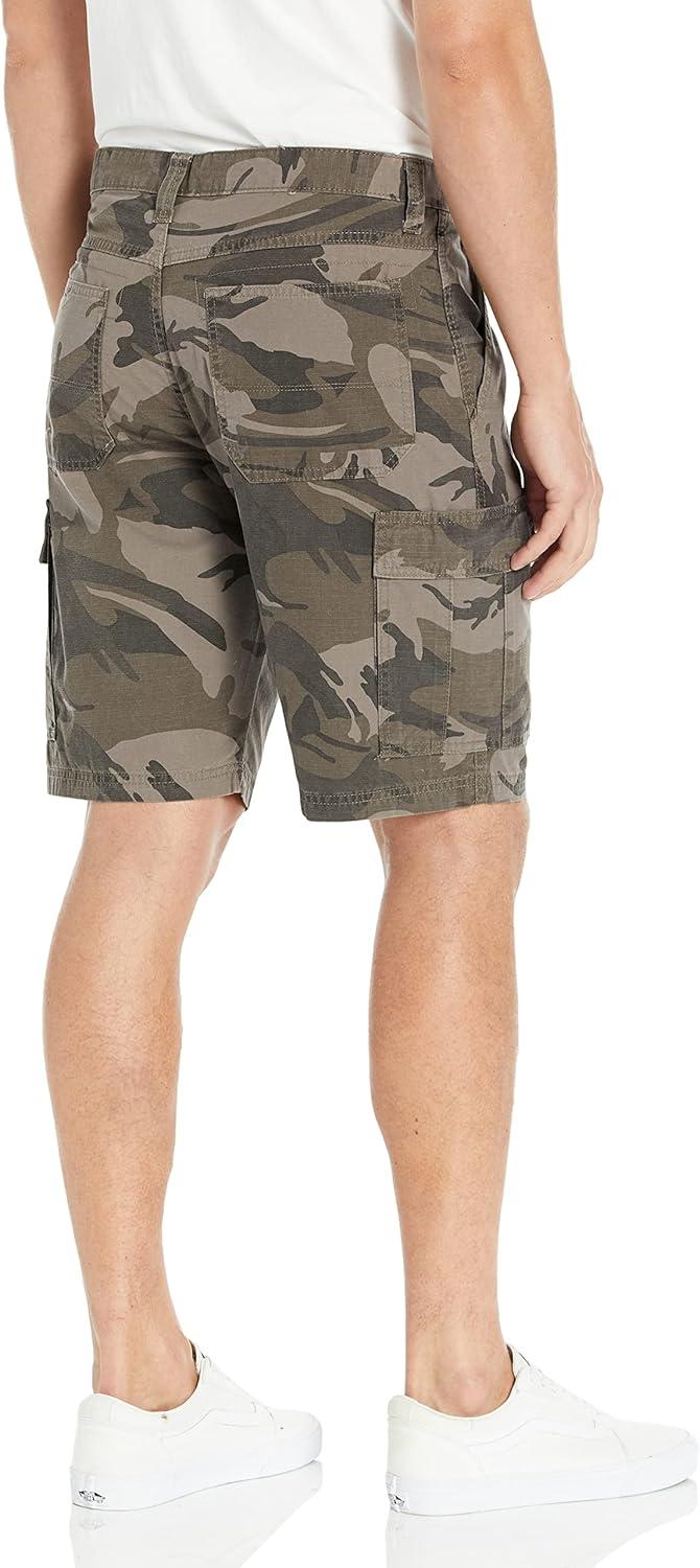 imageWrangler Authentics Mens Classic Relaxed Fit Cargo ShortDark Khaki Camo Ripstop