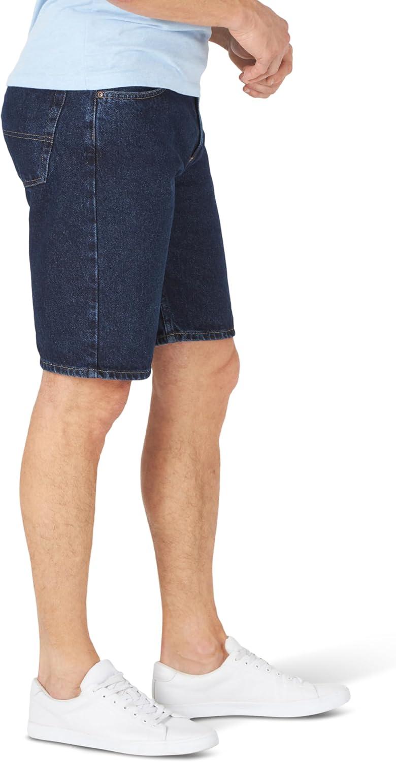 imageWrangler Authentics Mens Classic Relaxed Fit Five Pocket Jean ShortDark Rinse