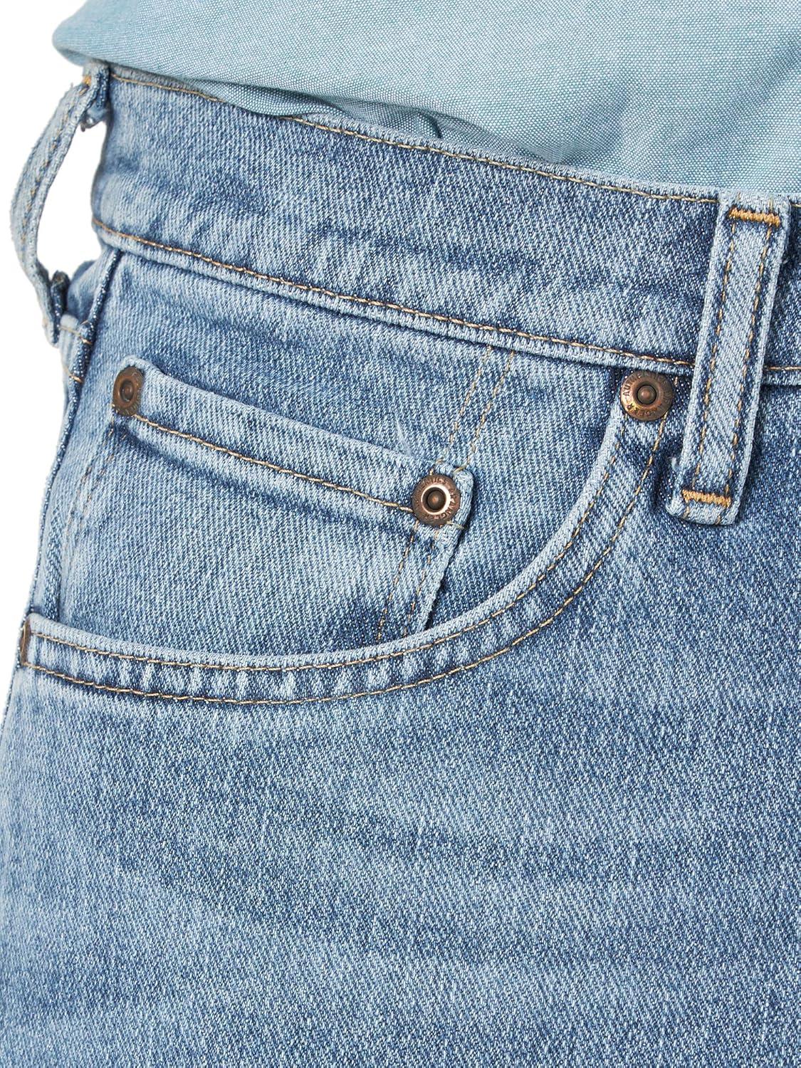 imageWrangler Authentics Mens Classic Relaxed Fit Five Pocket Jean ShortLight Wash Flex