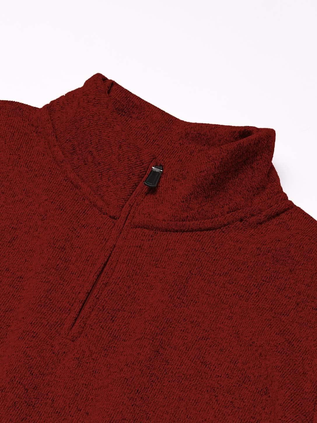 imageWrangler Authentics Mens Long Sleeve Fleece QuarterZip SweaterBossa Nova