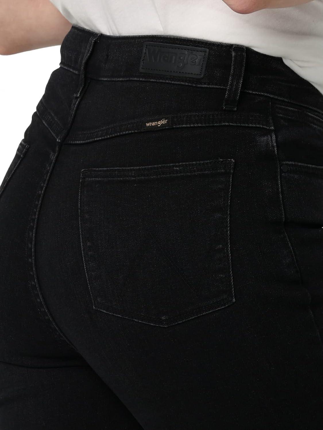 imageWrangler Womens High Rise Bold Boot JeanBlack Wash