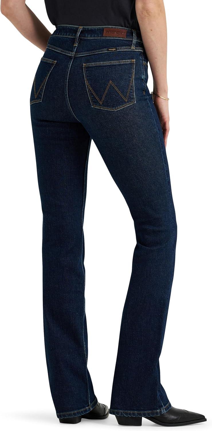 imageWrangler Womens High Rise Bold Boot JeanMia