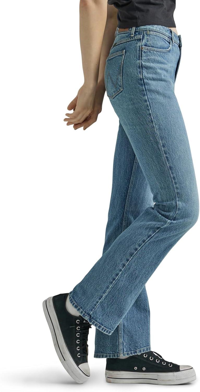 imageWrangler Womens High Rise Bold Boot JeanSky Valley