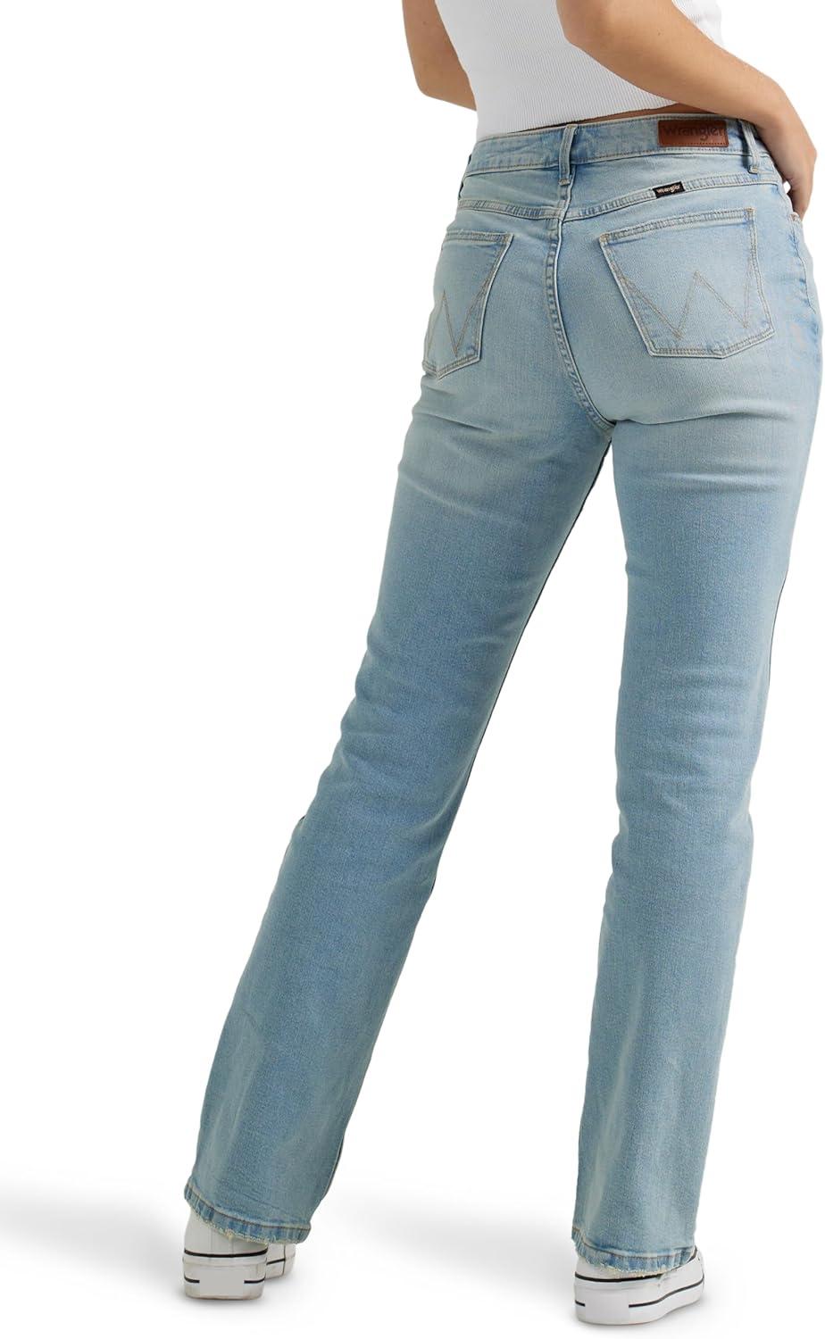 imageWrangler Womens High Rise Bold Boot JeanStonewash