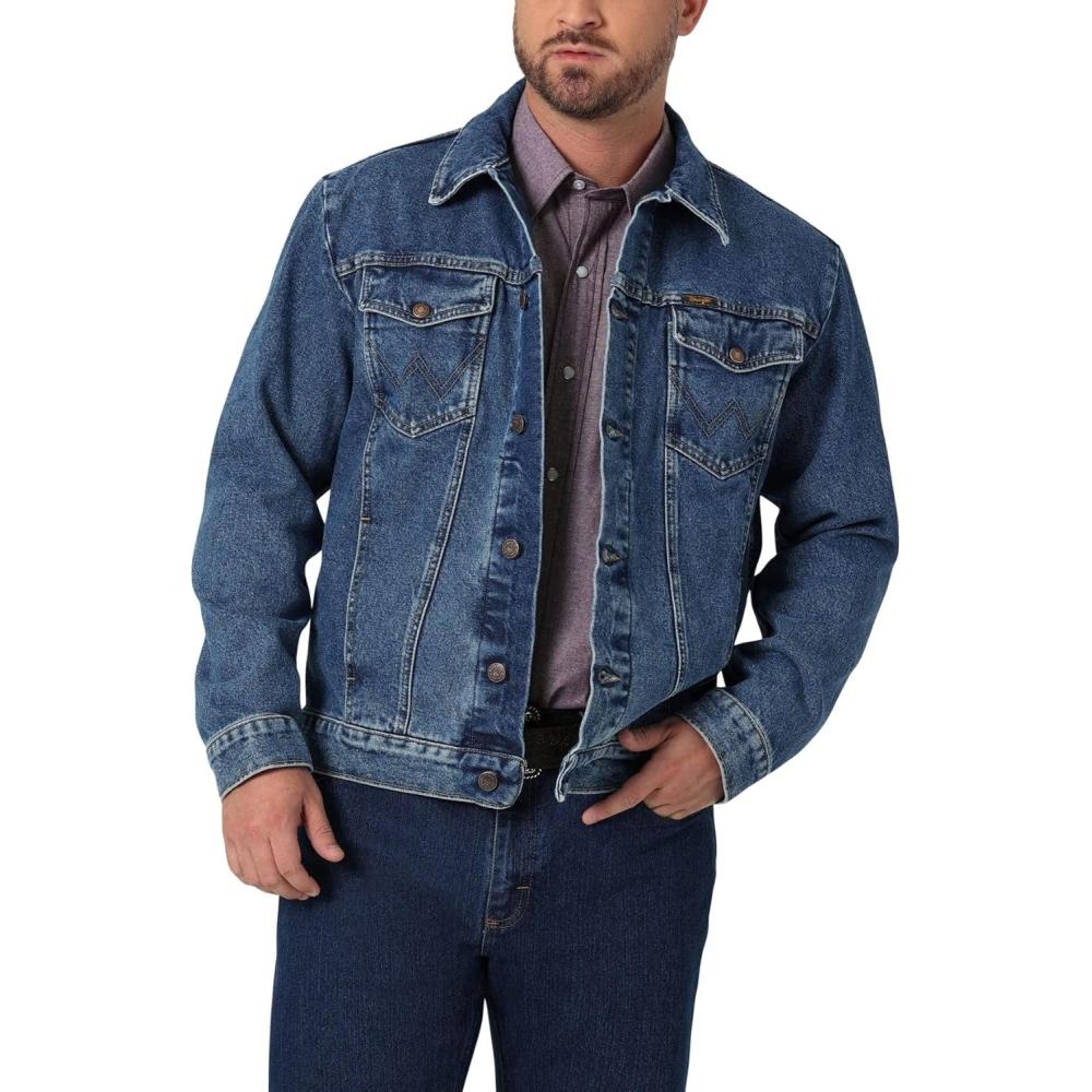imageWrangler Mens Traditional JacketStonewash