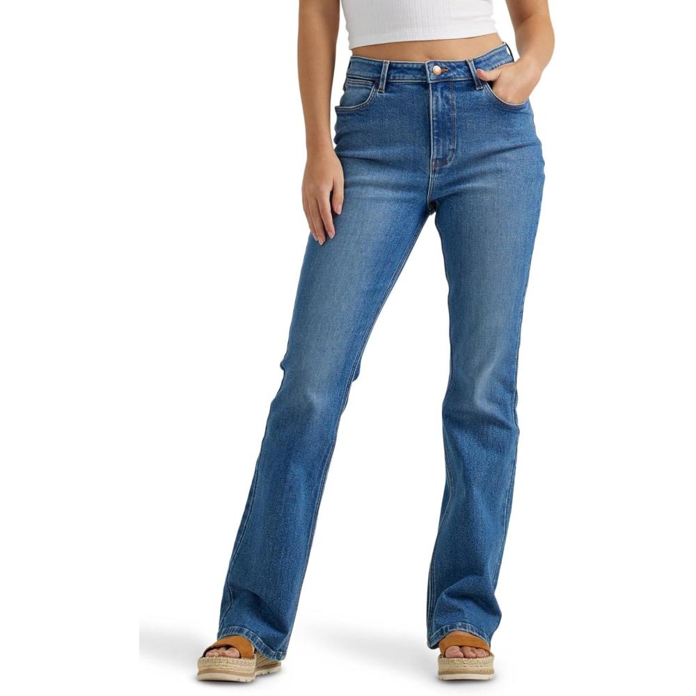 imageWrangler Womens High Rise Bold Boot JeanCarolina