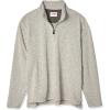 imageWrangler Authentics Mens Long Sleeve Fleece QuarterZip SweaterLight Heather Gray